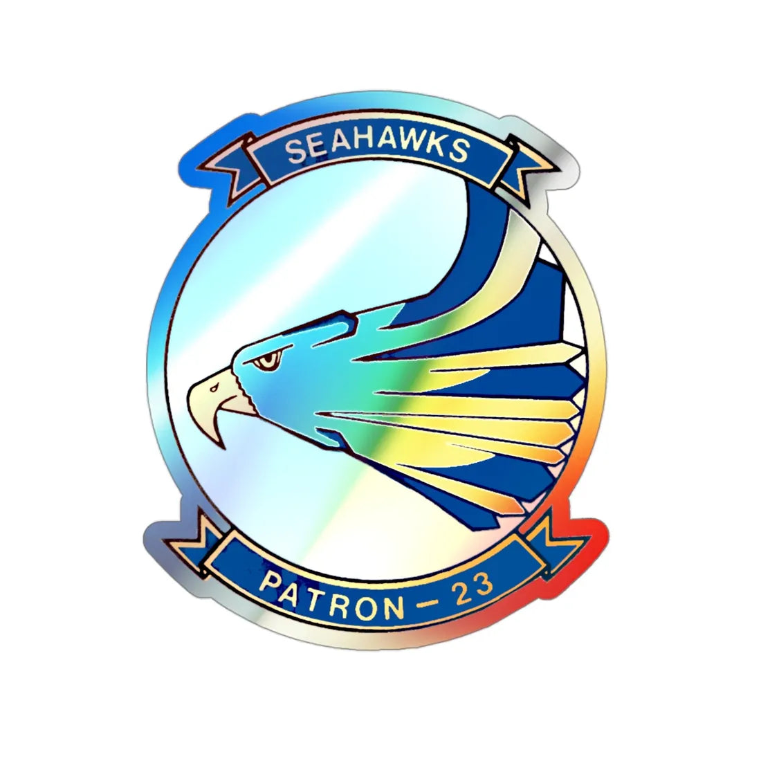 VP 23 Seahawks (U.S. Navy) Holographic STICKER Die-Cut Vinyl Decal 3 Inch Holographic - The Sticker Space