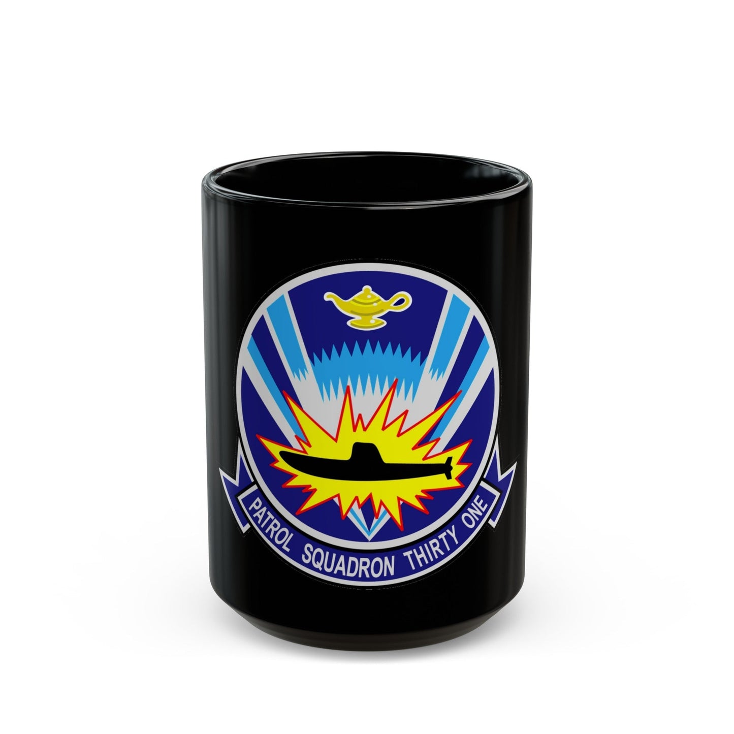 VP 31 Black Lightnings or Genies (U.S. Navy) Black Coffee Mug-15oz-The Sticker Space