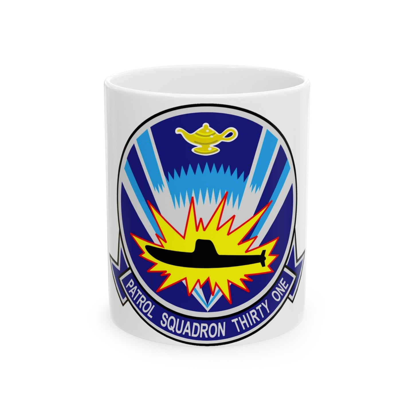 VP 31 Black Lightnings or Genies (U.S. Navy) White Coffee Mug-11oz-The Sticker Space