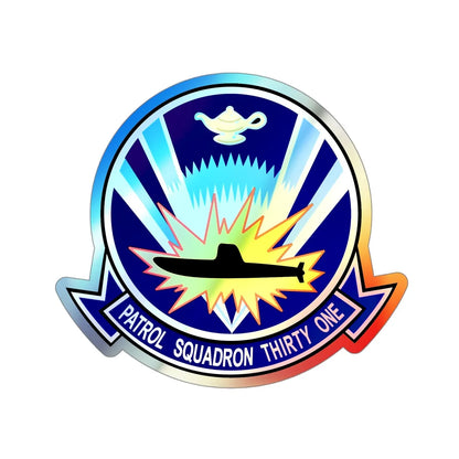 VP 31 Black Lightnings or Genies (U.S. Navy) Holographic STICKER Die-Cut Vinyl Decal 4 Inch Holographic - The Sticker Space