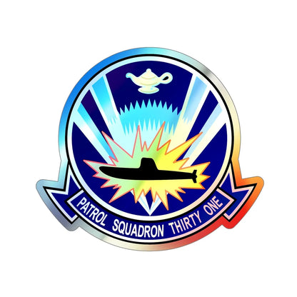 VP 31 Black Lightnings or Genies (U.S. Navy) Holographic STICKER Die-Cut Vinyl Decal 6 Inch Holographic - The Sticker Space