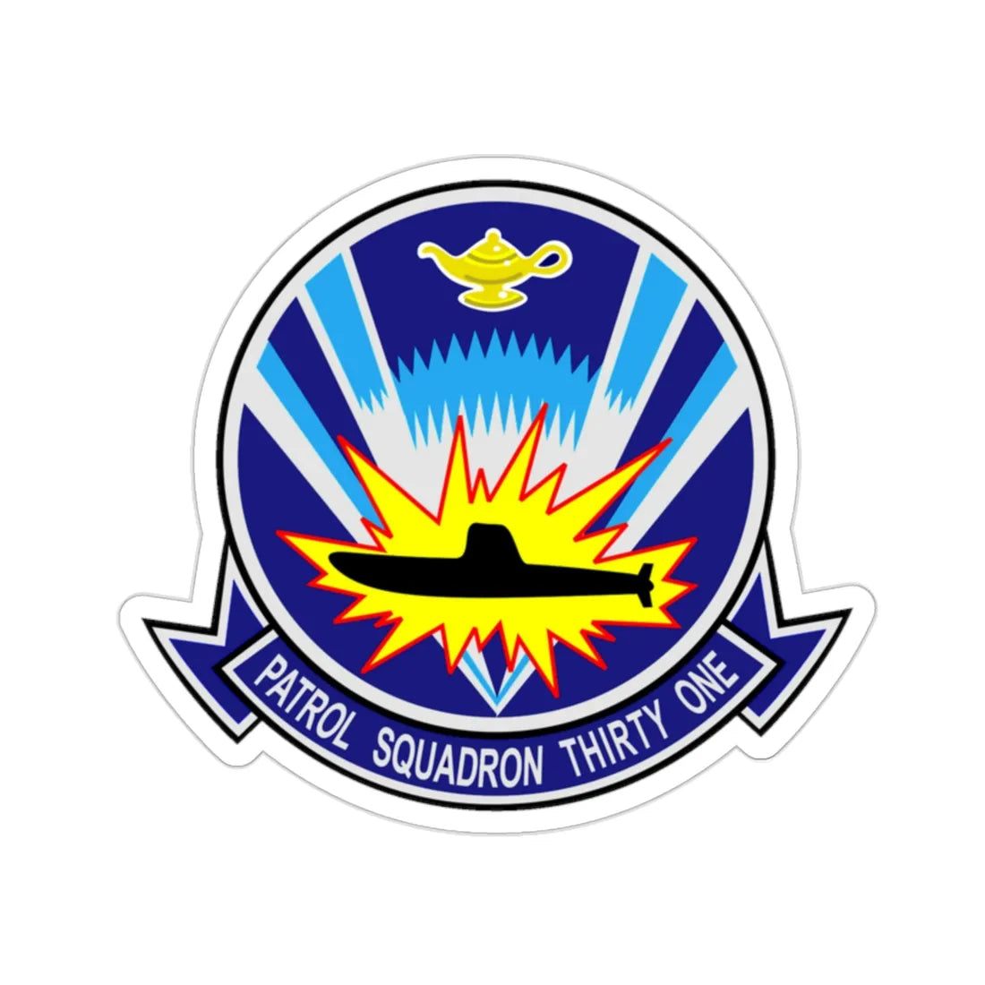 VP 31 Black Lightnings or Genies (U.S. Navy) STICKER Vinyl Die-Cut Decal 2 Inch - The Sticker Space