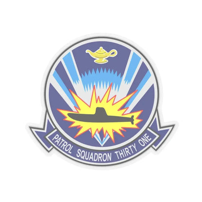 VP 31 Black Lightnings or Genies (U.S. Navy) STICKER Vinyl Kiss-Cut Decal 6 Inch Transparent - The Sticker Space