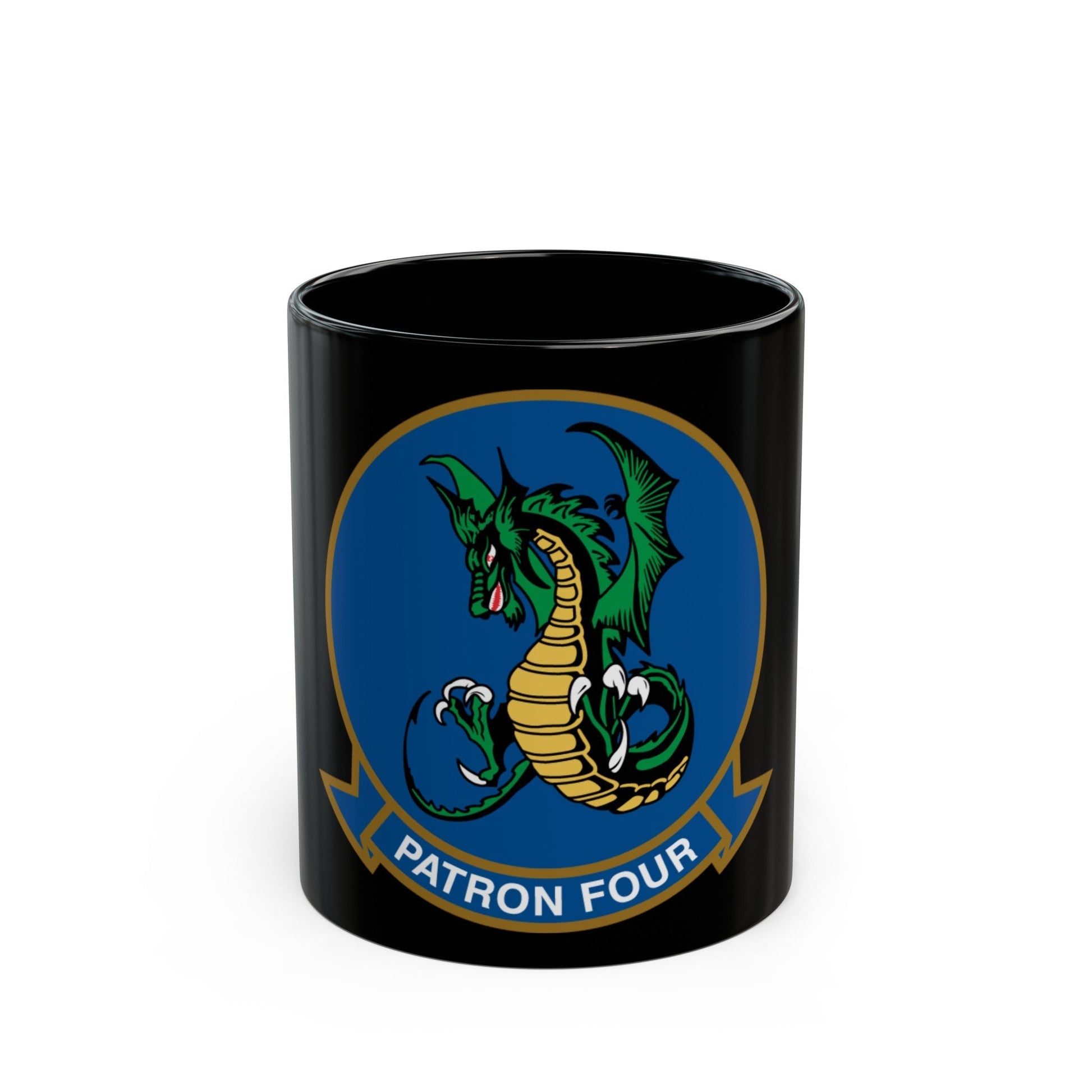 VP 4 Skinny Dragons (U.S. Navy) Black Coffee Mug-11oz-The Sticker Space