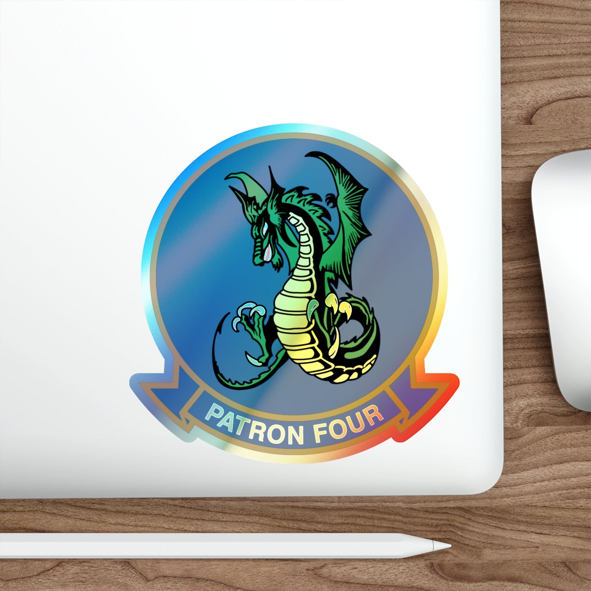 VP 4 Skinny Dragons (U.S. Navy) Holographic STICKER Die-Cut Vinyl Decal-The Sticker Space