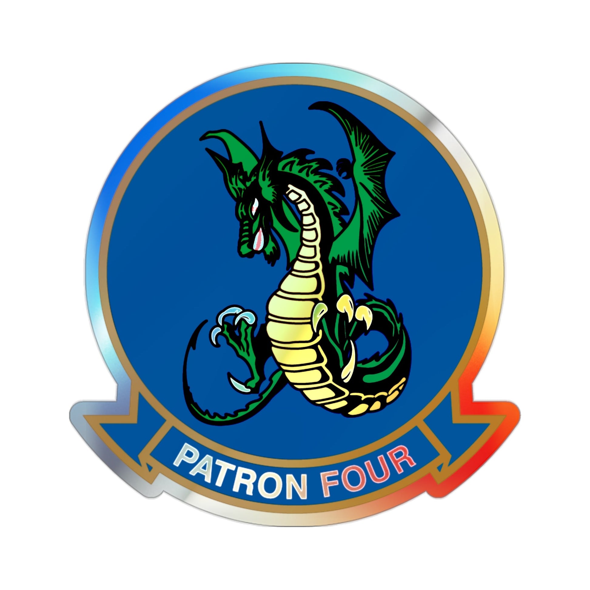 VP 4 Skinny Dragons (U.S. Navy) Holographic STICKER Die-Cut Vinyl Decal-2 Inch-The Sticker Space