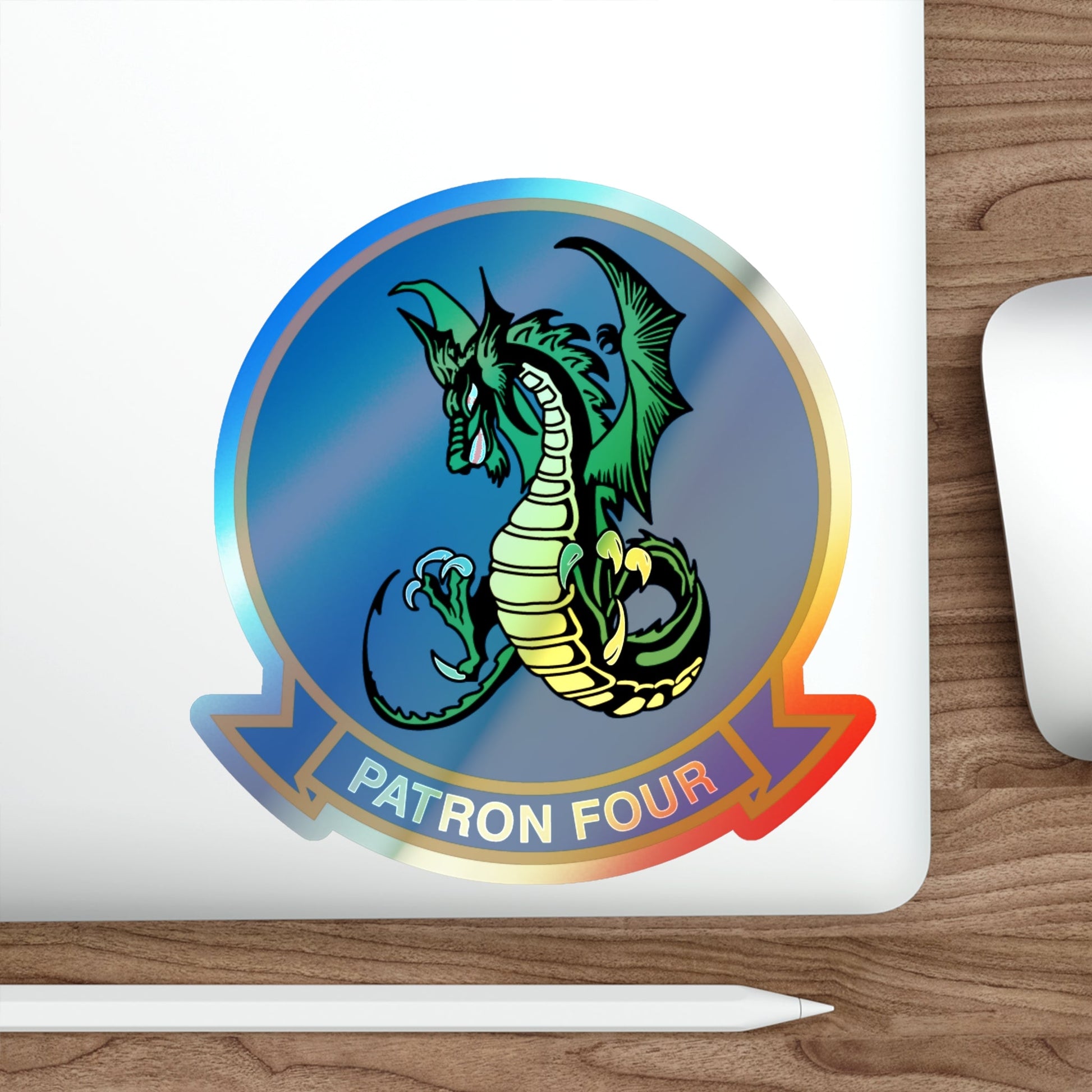 VP 4 Skinny Dragons (U.S. Navy) Holographic STICKER Die-Cut Vinyl Decal-The Sticker Space