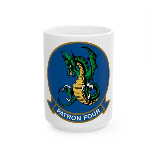 VP 4 Skinny Dragons (U.S. Navy) White Coffee Mug-15oz-The Sticker Space