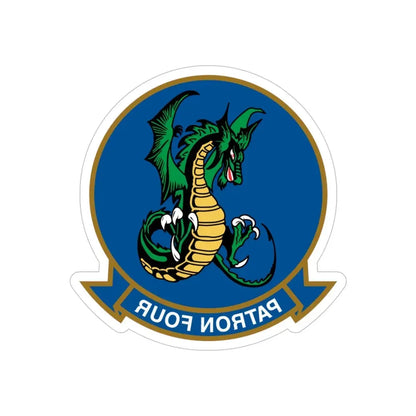 VP 4 Skinny Dragons (U.S. Navy) REVERSE PRINT Transparent Die-Cut STICKER 5 Inch Die-Cut Transparent - The Sticker Space