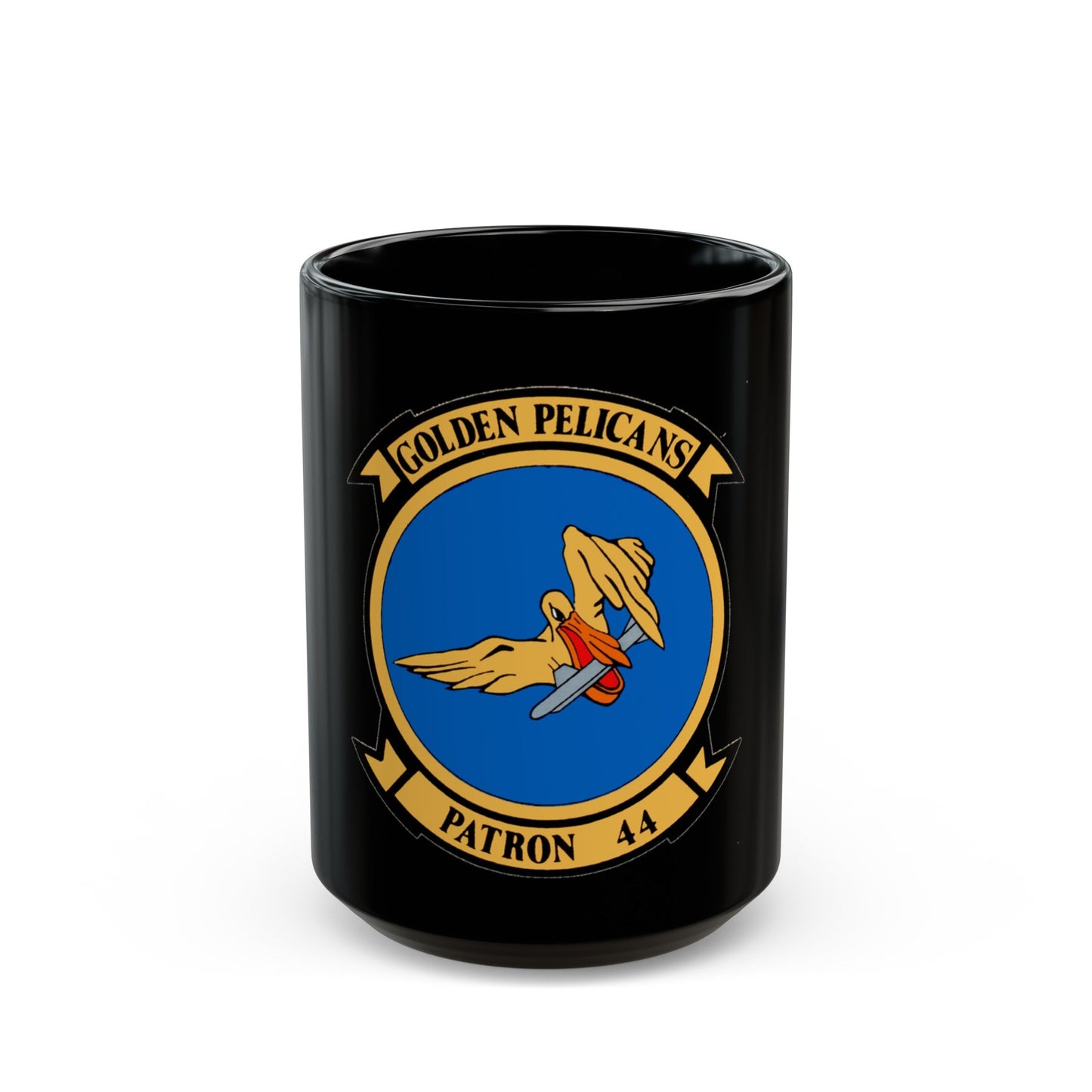 VP 44 Golden Pelicans (U.S. Navy) Black Coffee Mug-15oz-The Sticker Space