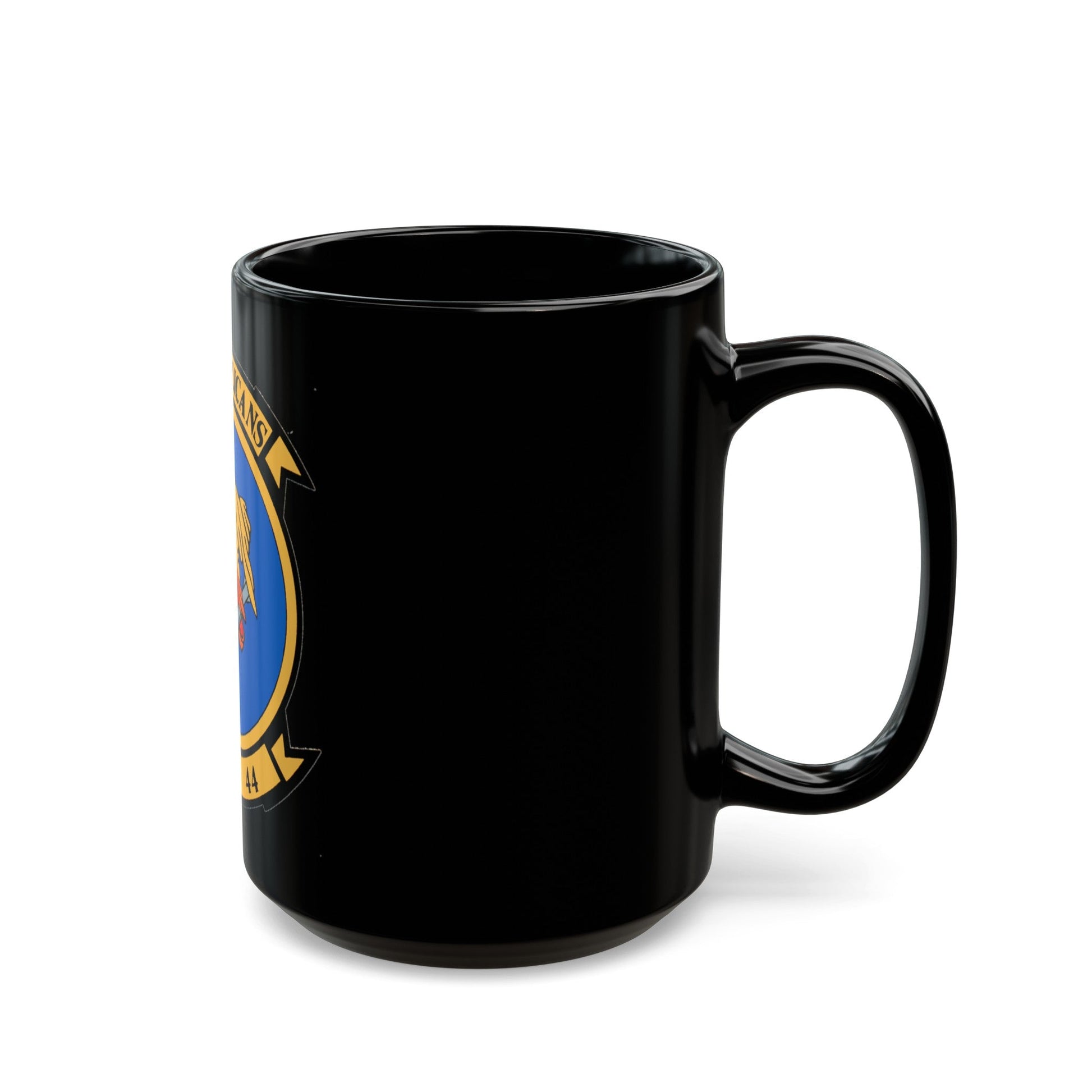 VP 44 Golden Pelicans (U.S. Navy) Black Coffee Mug-The Sticker Space