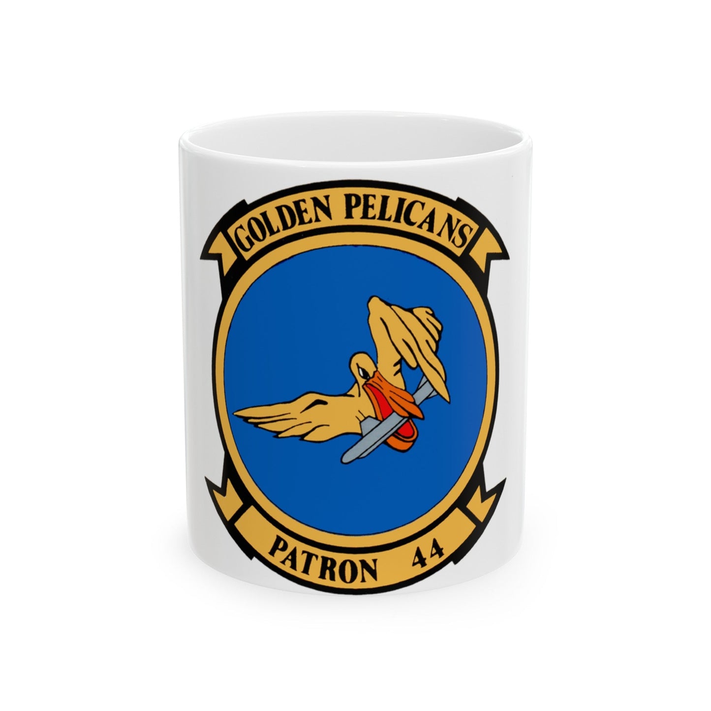 VP 44 Golden Pelicans (U.S. Navy) White Coffee Mug-11oz-The Sticker Space