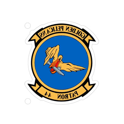 VP 44 Golden Pelicans (U.S. Navy) REVERSE PRINT Transparent Die-Cut STICKER 4 Inch Die-Cut Transparent - The Sticker Space