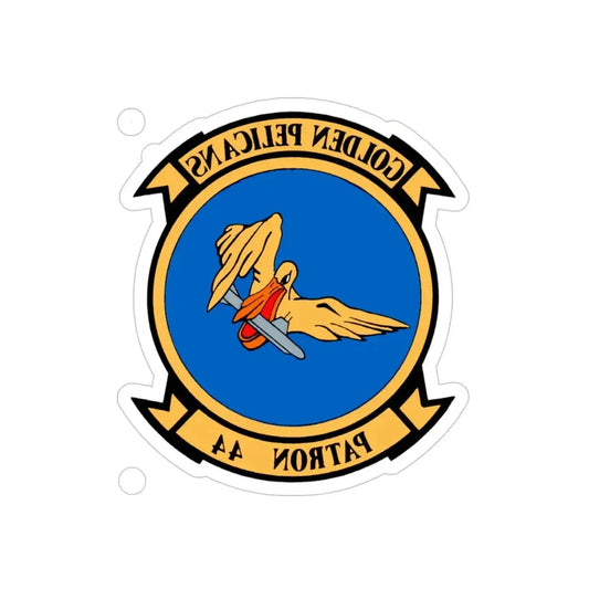 VP 44 Golden Pelicans (U.S. Navy) REVERSE PRINT Transparent Die-Cut STICKER 6 Inch Die-Cut Transparent - The Sticker Space