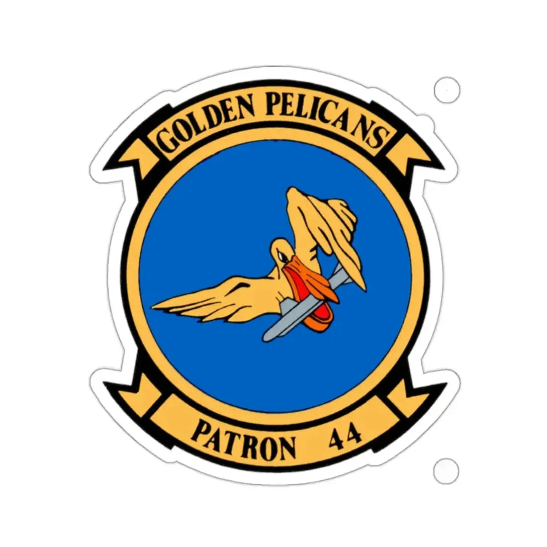 VP 44 Golden Pelicans (U.S. Navy) STICKER Vinyl Kiss-Cut Decal 2 Inch White - The Sticker Space