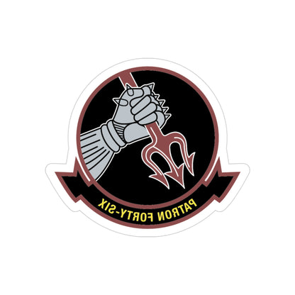 VP 46 Patron Forty Six (U.S. Navy) REVERSE PRINT Transparent STICKER-3" × 3"-The Sticker Space