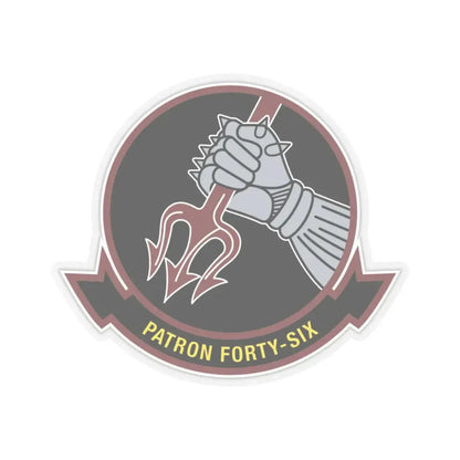 VP 46 Patron Forty Six (U.S. Navy) STICKER Vinyl Kiss-Cut Decal 6 Inch Transparent - The Sticker Space
