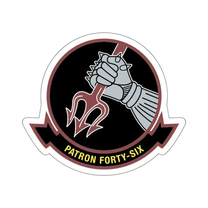VP 46 Patron Forty Six (U.S. Navy) STICKER Vinyl Kiss-Cut Decal 6 Inch White - The Sticker Space