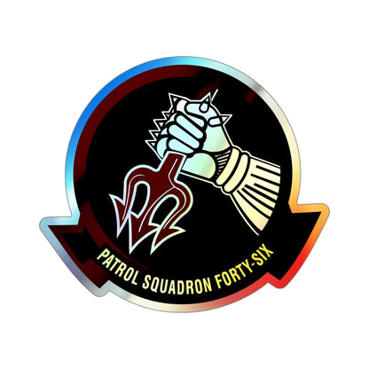 VP 46 v3 (U.S. Navy) Holographic STICKER Die-Cut Vinyl Decal 5 Inch Holographic - The Sticker Space