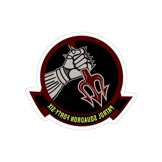 VP 46 v3 (U.S. Navy) REVERSE PRINT Transparent Die-Cut STICKER 6 Inch Die-Cut Transparent - The Sticker Space