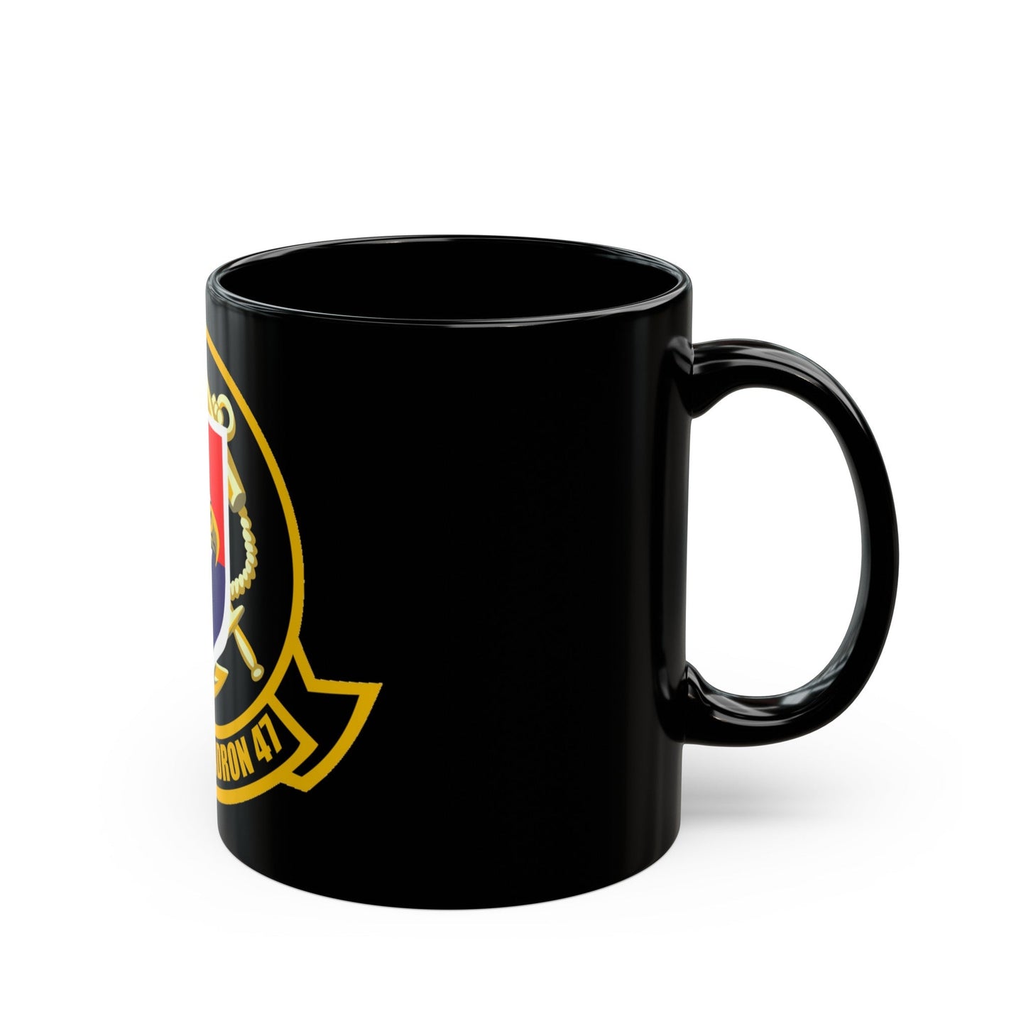 VP 47 Golden Swordsmen (U.S. Navy) Black Coffee Mug-The Sticker Space