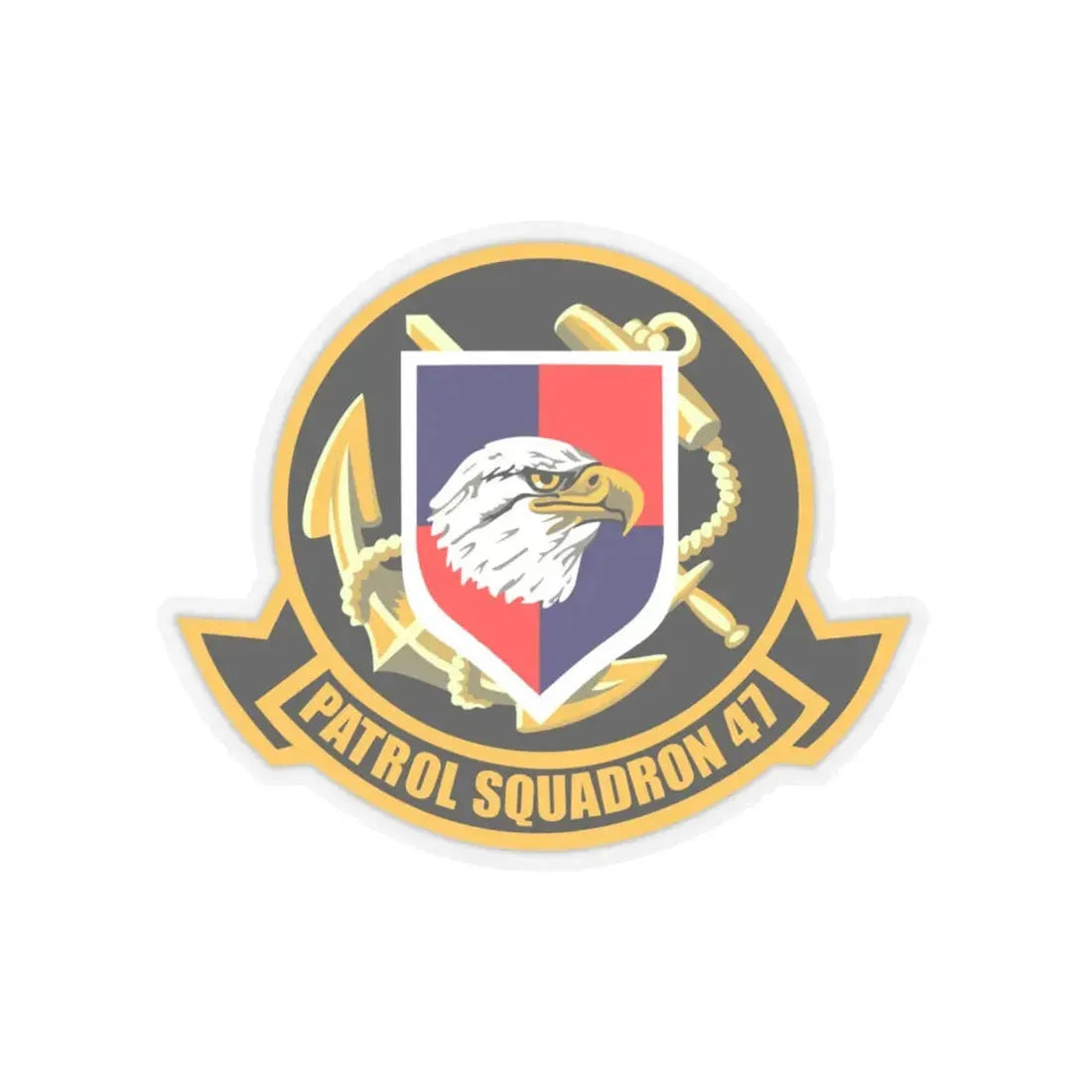 VP 47 Golden Swordsmen (U.S. Navy) STICKER Vinyl Kiss-Cut Decal 6 Inch Transparent - The Sticker Space