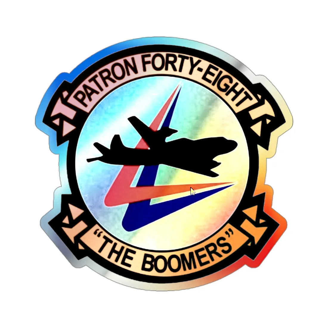VP 48 Boomers or Pelicans 1946–1991 (U.S. Navy) Holographic STICKER Die-Cut Vinyl Decal 3 Inch Holographic - The Sticker Space