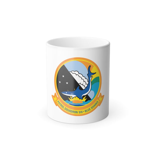 VP 6 Patrol Squadron Six Blue Sharks (U.S. Navy) Color Changing Mug 11oz-11oz-The Sticker Space