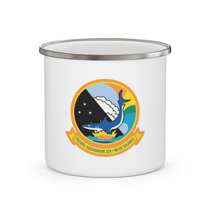 VP 6 Patrol Squadron Six Blue Sharks (U.S. Navy) Enamel Mug 12oz-12oz-The Sticker Space