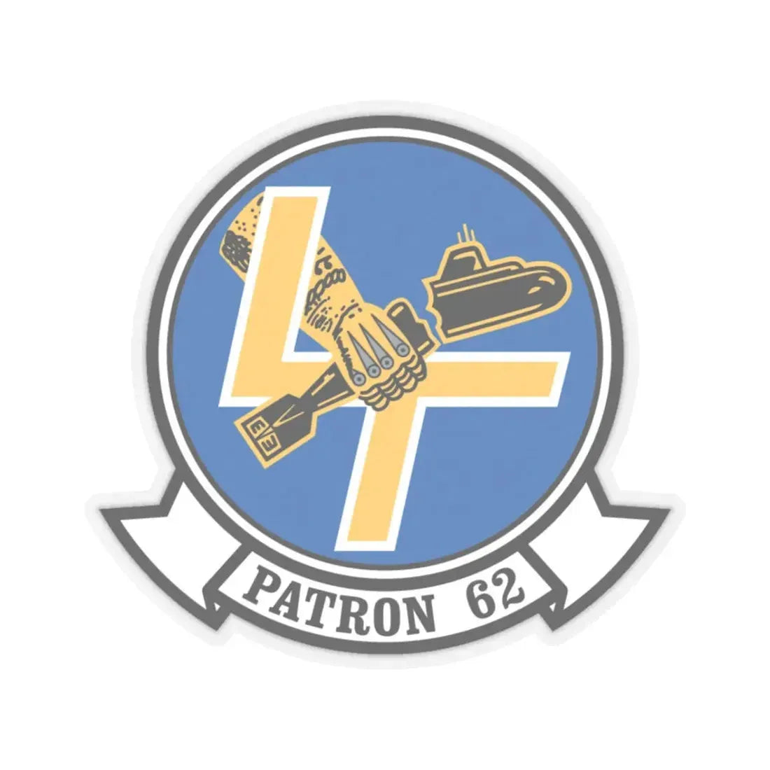 VP 62 Broadarrows (U.S. Navy) STICKER Vinyl Kiss-Cut Decal 3 Inch Transparent - The Sticker Space