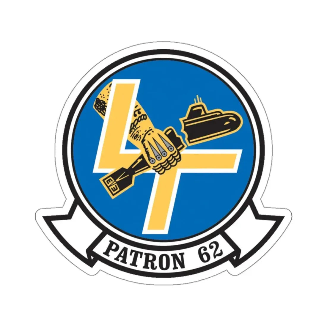 VP 62 Broadarrows (U.S. Navy) STICKER Vinyl Kiss-Cut Decal 3 Inch White - The Sticker Space