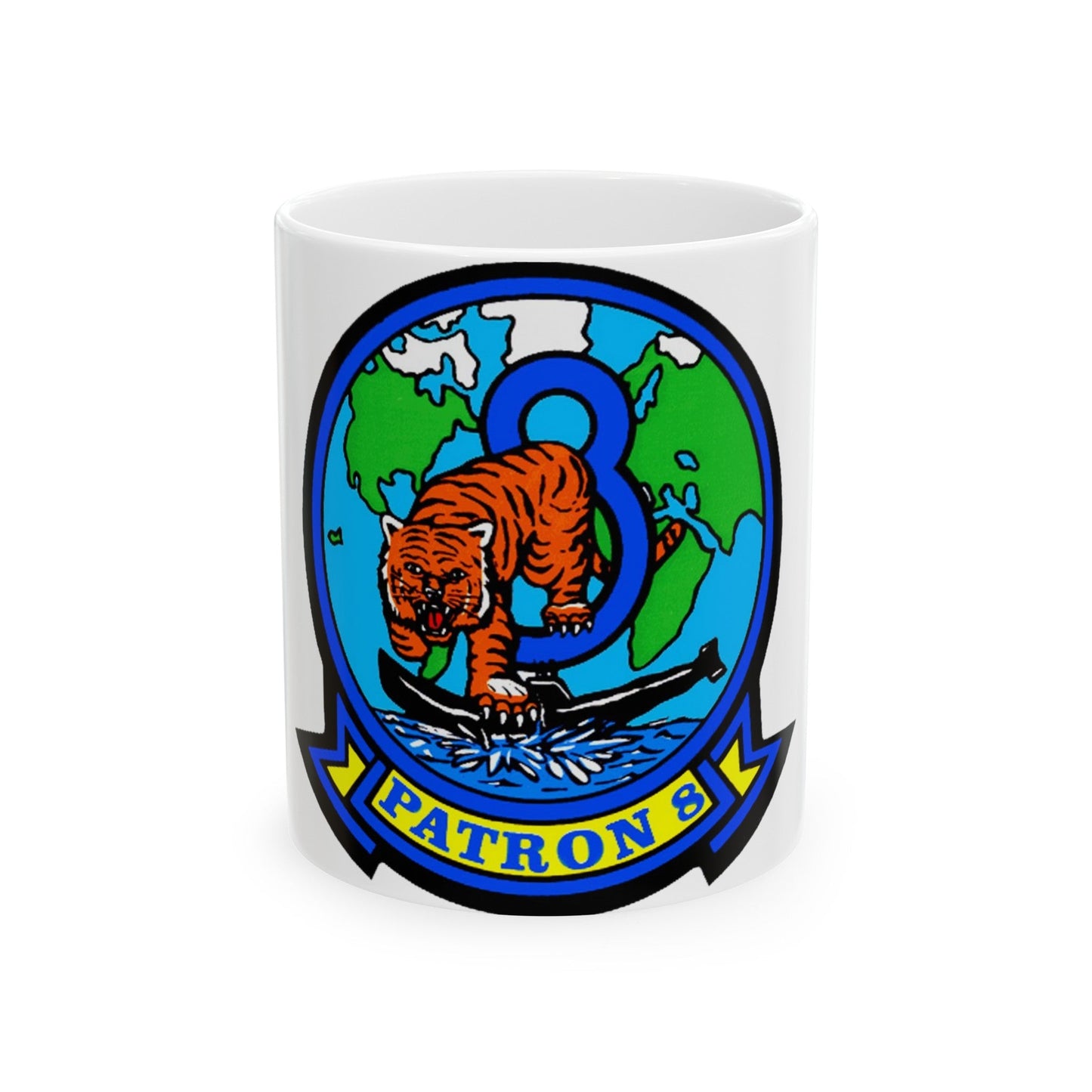 VP 8 Fighting Tigers (U.S. Navy) White Coffee Mug-11oz-The Sticker Space
