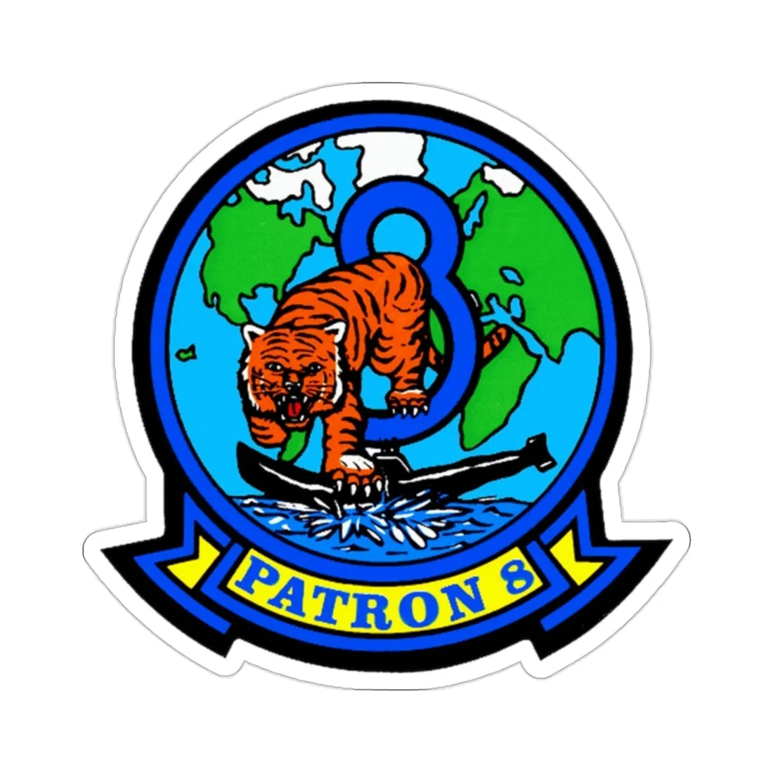 VP 8 Fighting Tigers (U.S. Navy) STICKER Vinyl Die-Cut Decal 2 Inch - The Sticker Space
