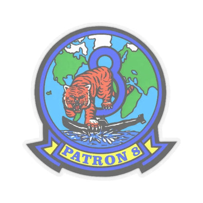 VP 8 Fighting Tigers (U.S. Navy) STICKER Vinyl Kiss-Cut Decal 3 Inch Transparent - The Sticker Space