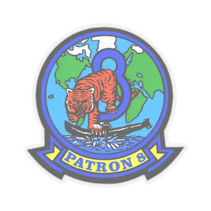 VP 8 Fighting Tigers (U.S. Navy) STICKER Vinyl Kiss-Cut Decal 6 Inch Transparent - The Sticker Space