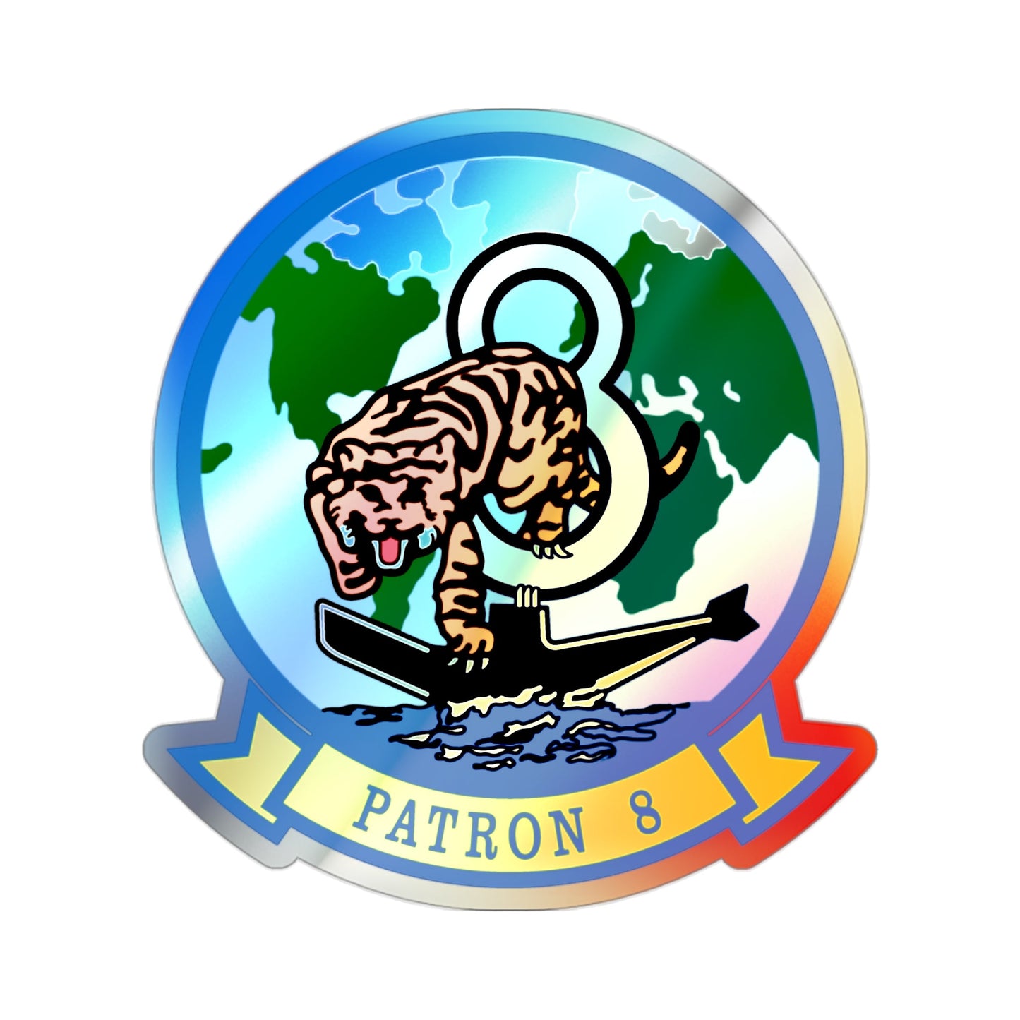 VP 8 PATRON 8 (U.S. Navy) Holographic STICKER Die-Cut Vinyl Decal-2 Inch-The Sticker Space