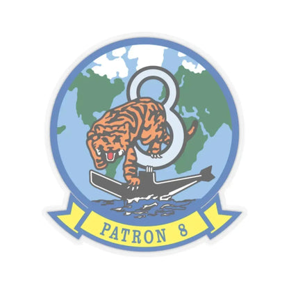VP 8 PATRON 8 (U.S. Navy) STICKER Vinyl Kiss-Cut Decal 2 Inch Transparent - The Sticker Space