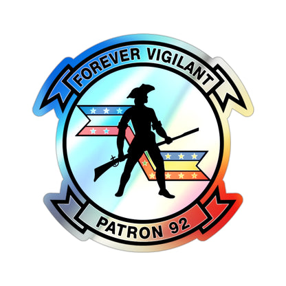 VP 92 Forever Vigilant Patron 92 (U.S. Navy) Holographic STICKER Die-Cut Vinyl Decal-2 Inch-The Sticker Space