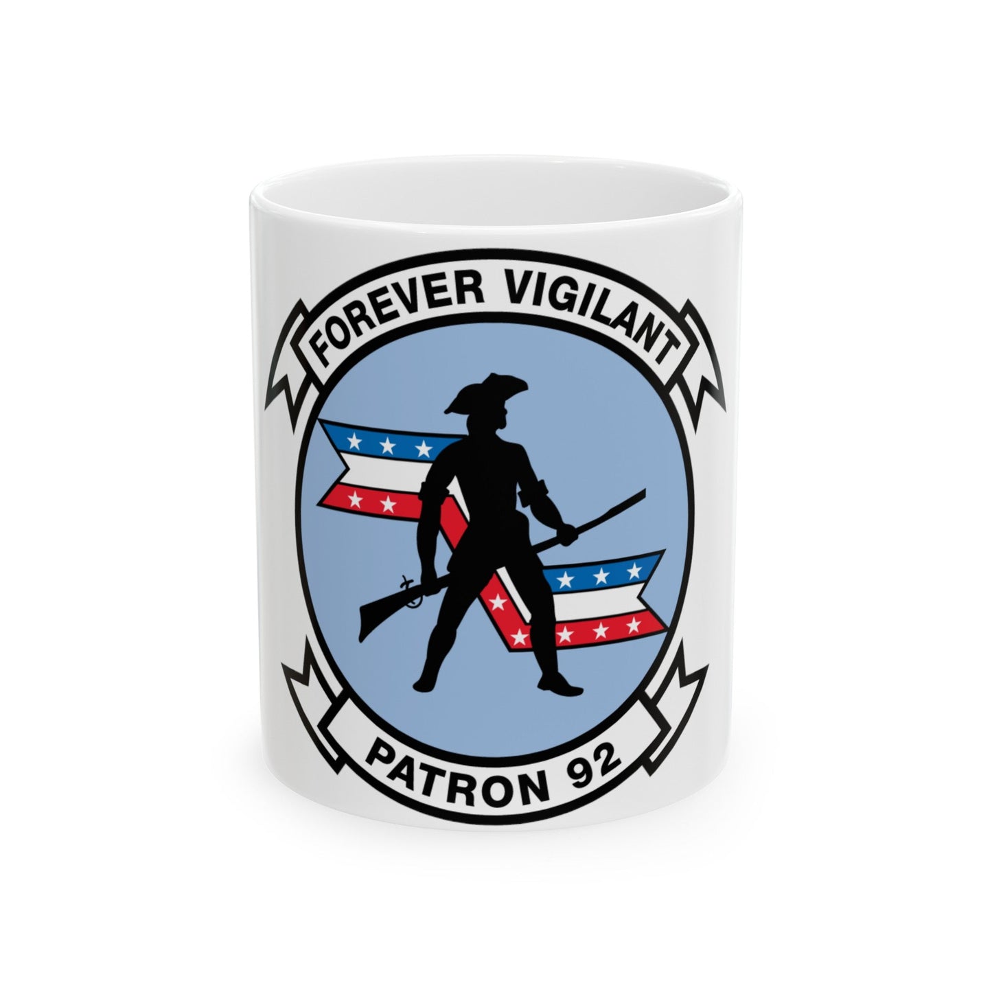 VP 92 Forever Vigilant Patron 92 (U.S. Navy) White Coffee Mug-11oz-The Sticker Space