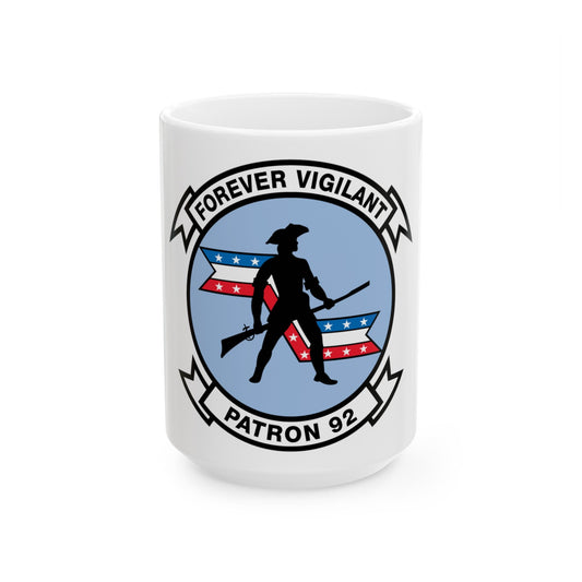 VP 92 Forever Vigilant Patron 92 (U.S. Navy) White Coffee Mug-15oz-The Sticker Space