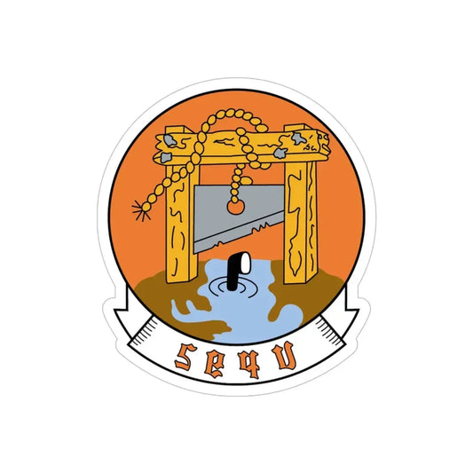 VP 92 Minutemen (U.S. Navy) REVERSE PRINT Transparent Die-Cut STICKER 6 Inch Die-Cut Transparent - The Sticker Space