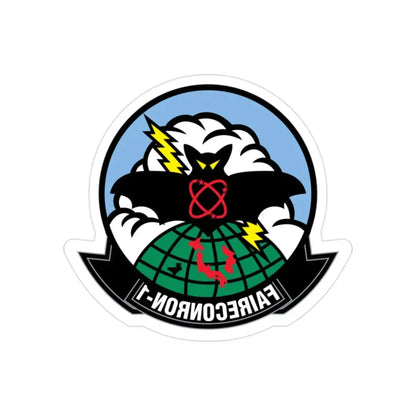 VQ 1 FAIRECONRON 1 World Watchers (U.S. Navy) REVERSE PRINT Transparent Die-Cut STICKER 2 Inch Die-Cut Transparent - The Sticker Space