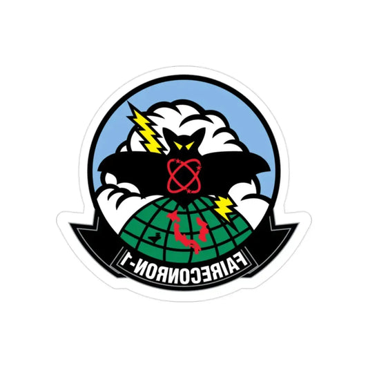 VQ 1 FAIRECONRON 1 World Watchers (U.S. Navy) REVERSE PRINT Transparent Die-Cut STICKER 2 Inch Die-Cut Transparent - The Sticker Space