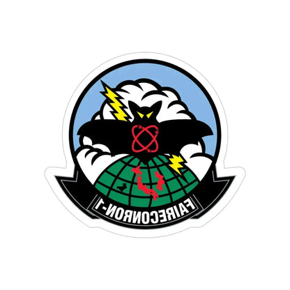 VQ 1 FAIRECONRON 1 World Watchers (U.S. Navy) REVERSE PRINT Transparent Die-Cut STICKER 5 Inch Die-Cut Transparent - The Sticker Space