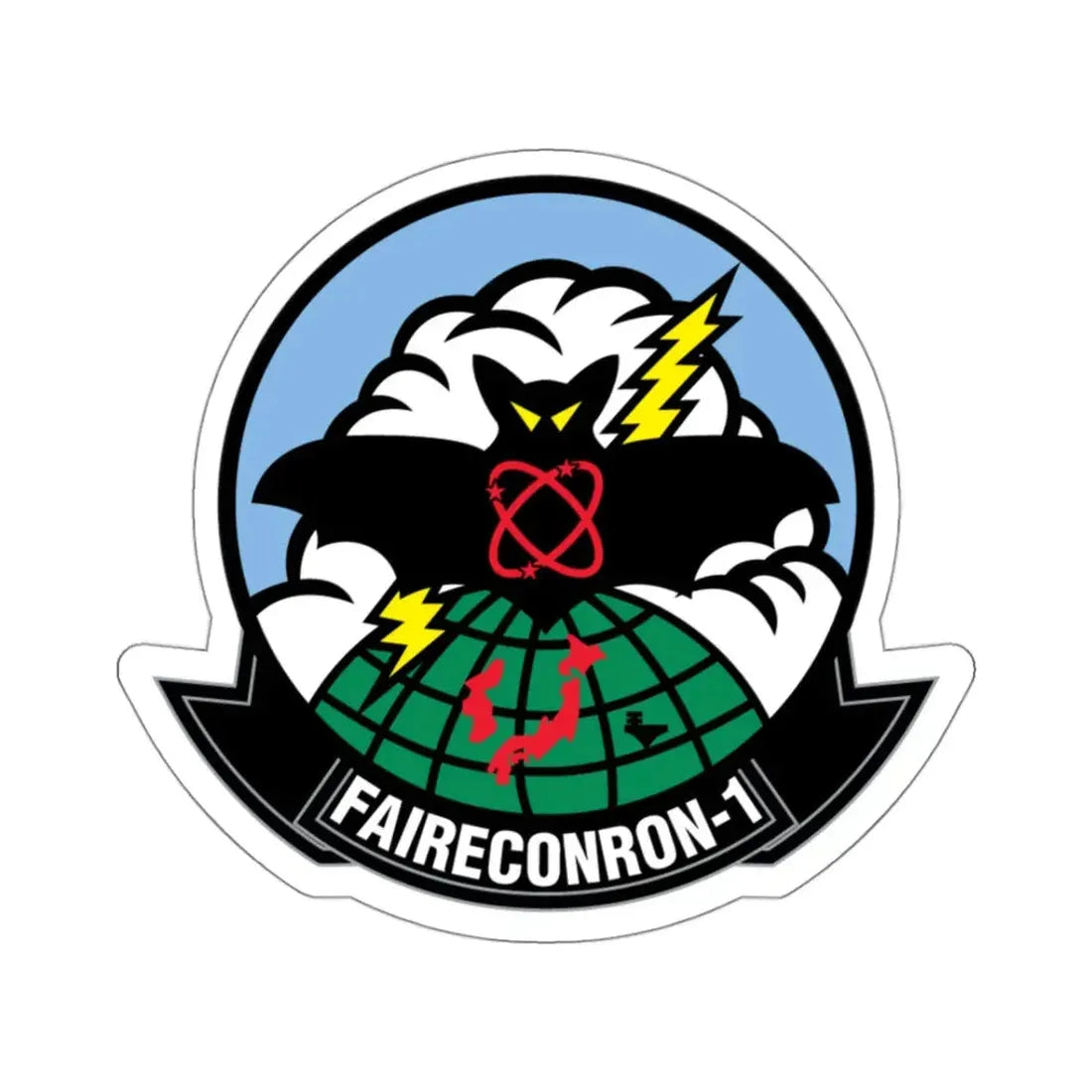 VQ 1 FAIRECONRON 1 World Watchers (U.S. Navy) STICKER Vinyl Kiss-Cut Decal 3 Inch White - The Sticker Space