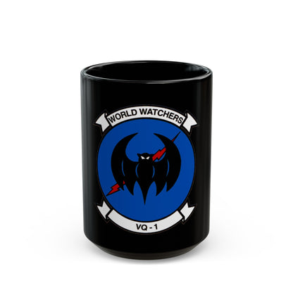 VQ 1 World Watchers v2 (U.S. Navy) Black Coffee Mug-15oz-The Sticker Space