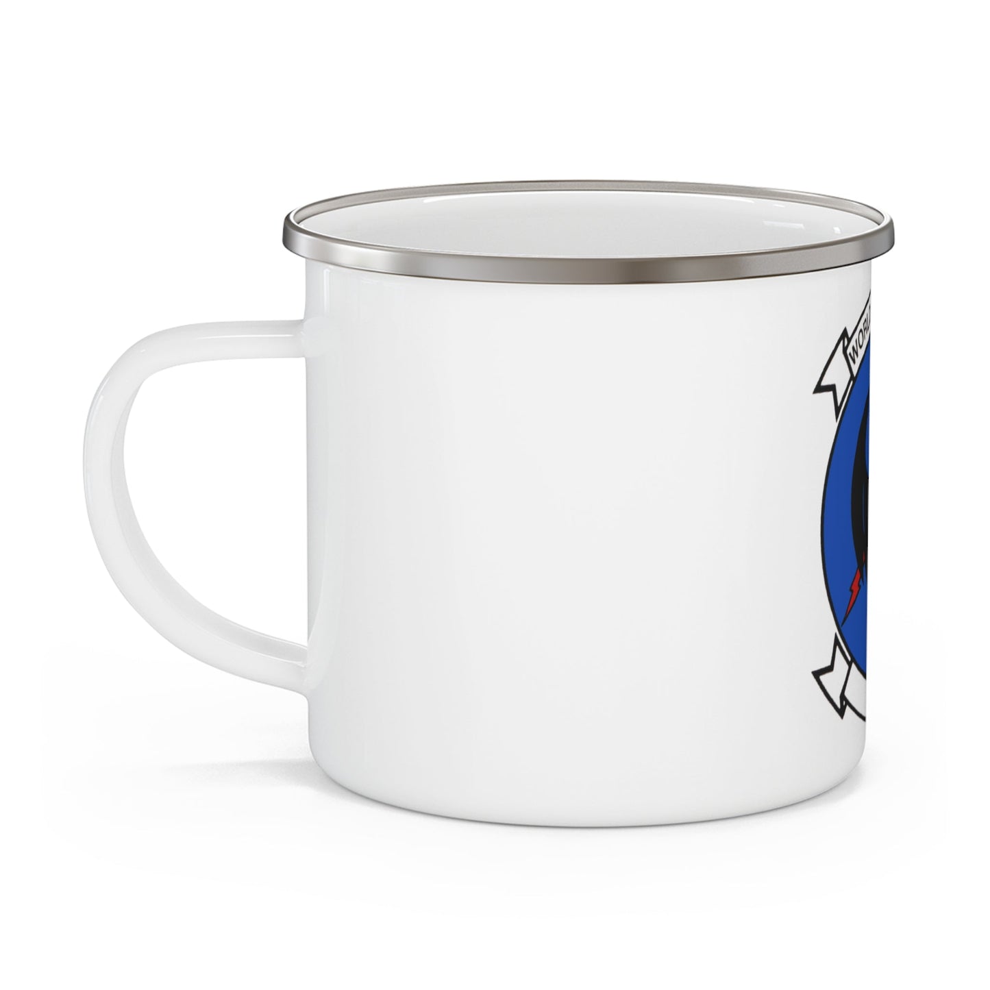 VQ 1 World Watchers v2 (U.S. Navy) Enamel Mug 12oz-12oz-The Sticker Space