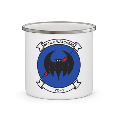 VQ 1 World Watchers v2 (U.S. Navy) Enamel Mug 12oz-12oz-The Sticker Space