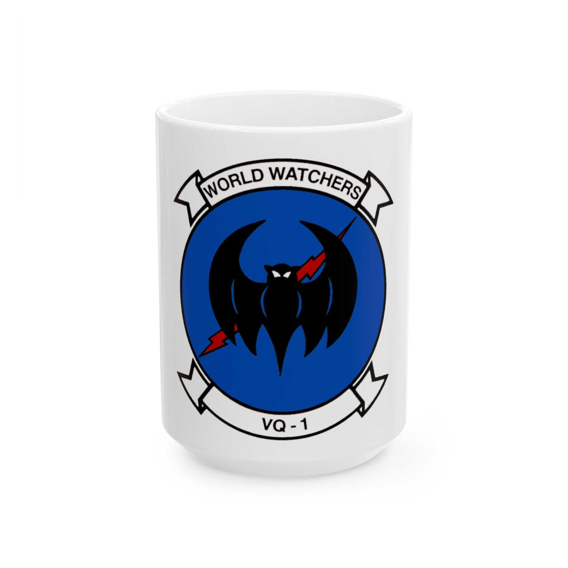 VQ 1 World Watchers v2 (U.S. Navy) White Coffee Mug-15oz-The Sticker Space