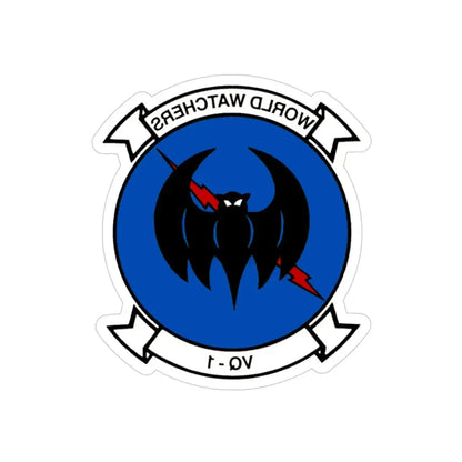 VQ 1 World Watchers v2 (U.S. Navy) REVERSE PRINT Transparent Die-Cut STICKER 3 Inch Die-Cut Transparent - The Sticker Space